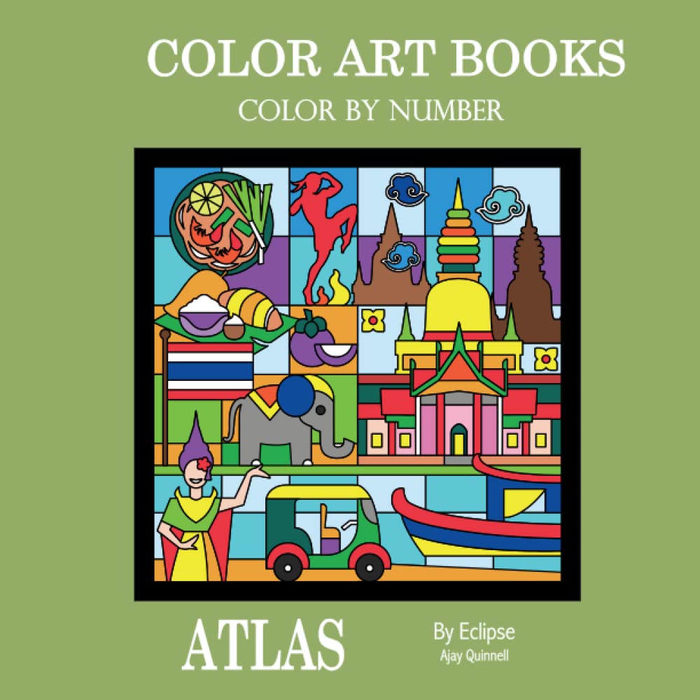 ATLAS - Color By Number book : Superior paper edition