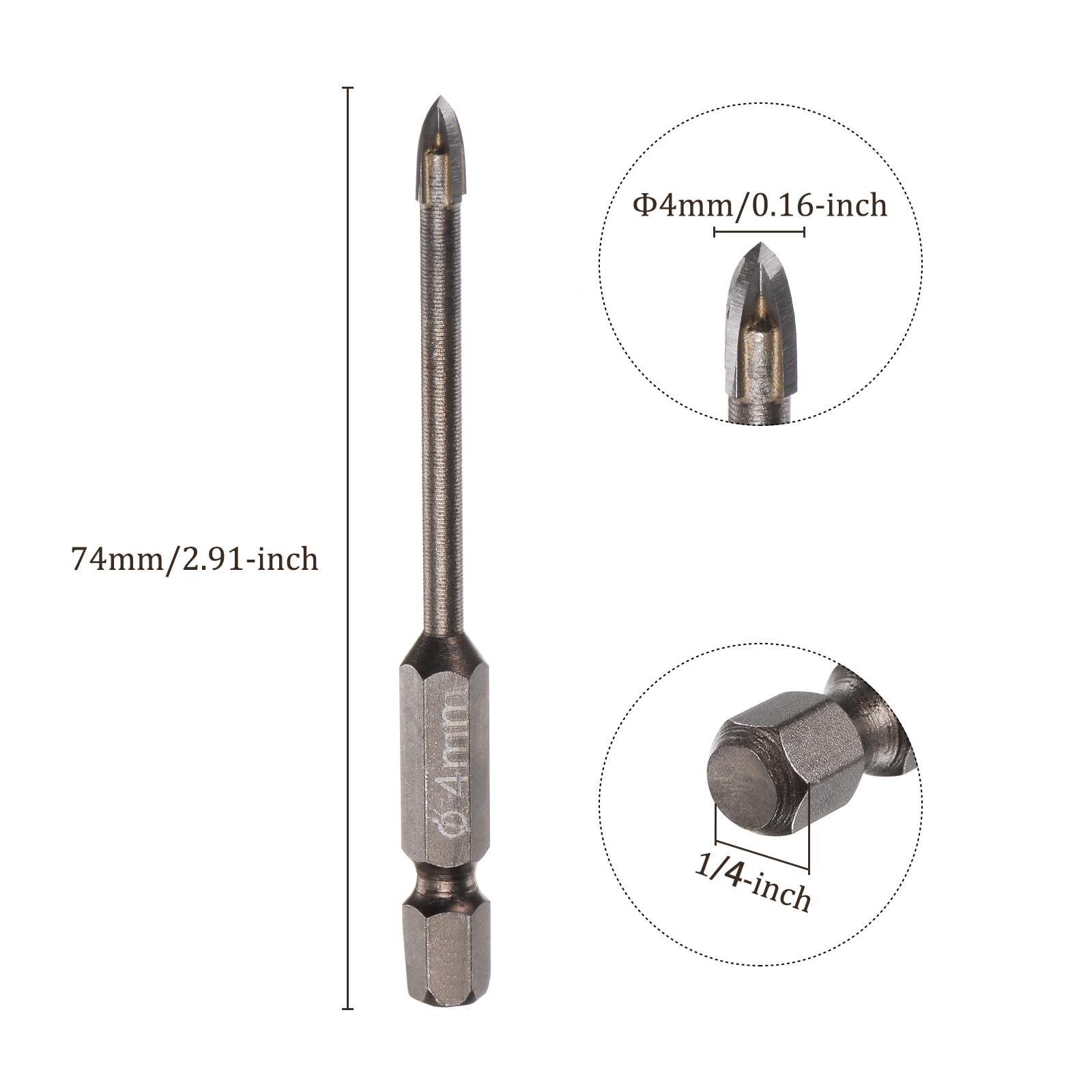 Kozelo 5pcs Titanium Masonry Drill Bit - Image 3