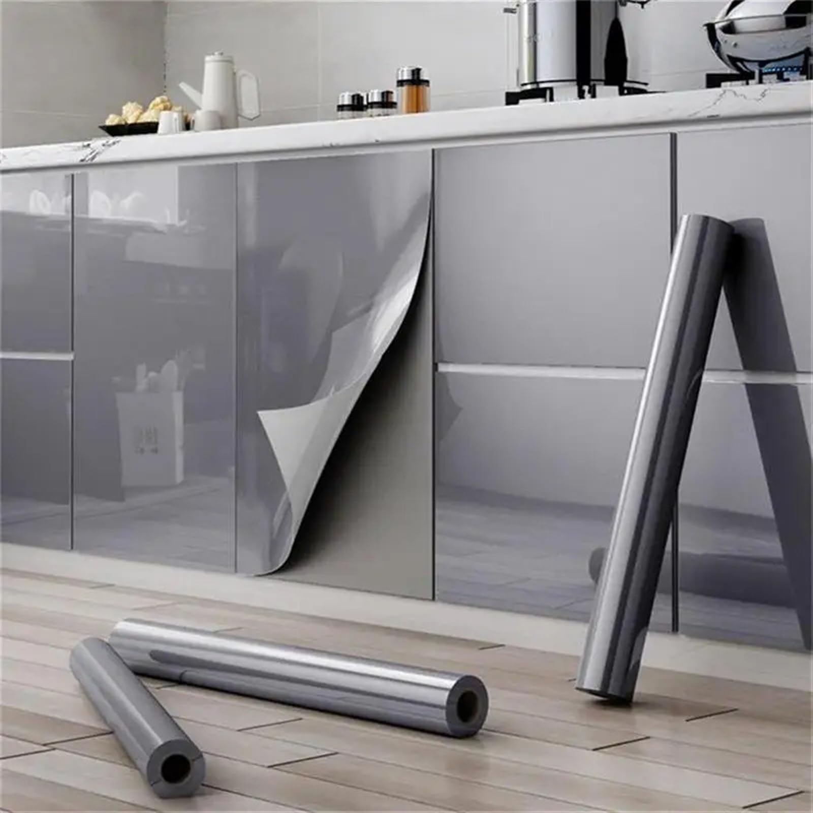Papier peint salon et cuisine foncé adhésif imperméable 60cmx5m
