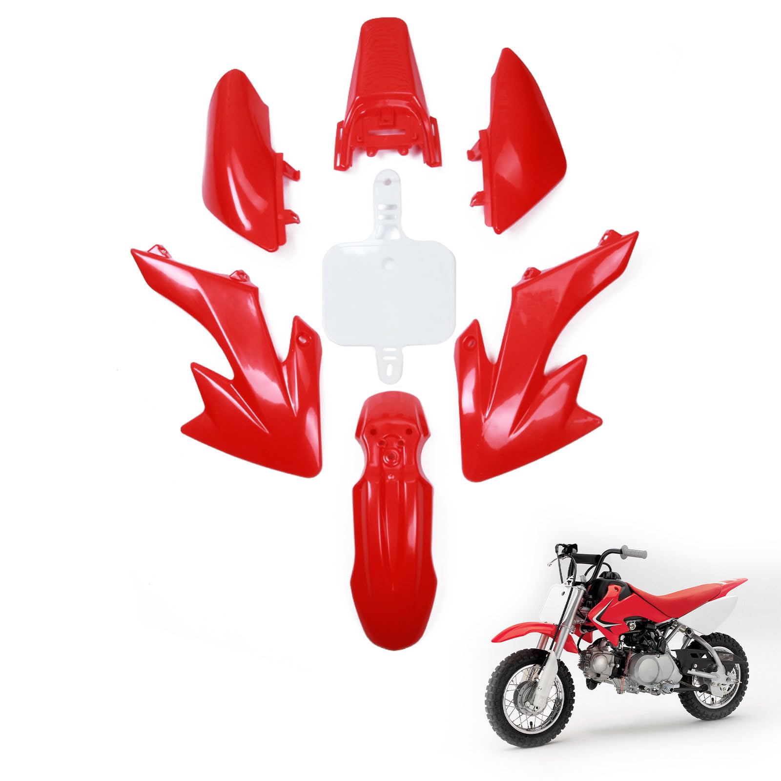 Kit de Carénage Moto Plastique ABS pour Honda XR50 CRF50 Chinois 50-160 CC | Compatible avec Honda XR50 CRF50 et Motos 50-160 cc