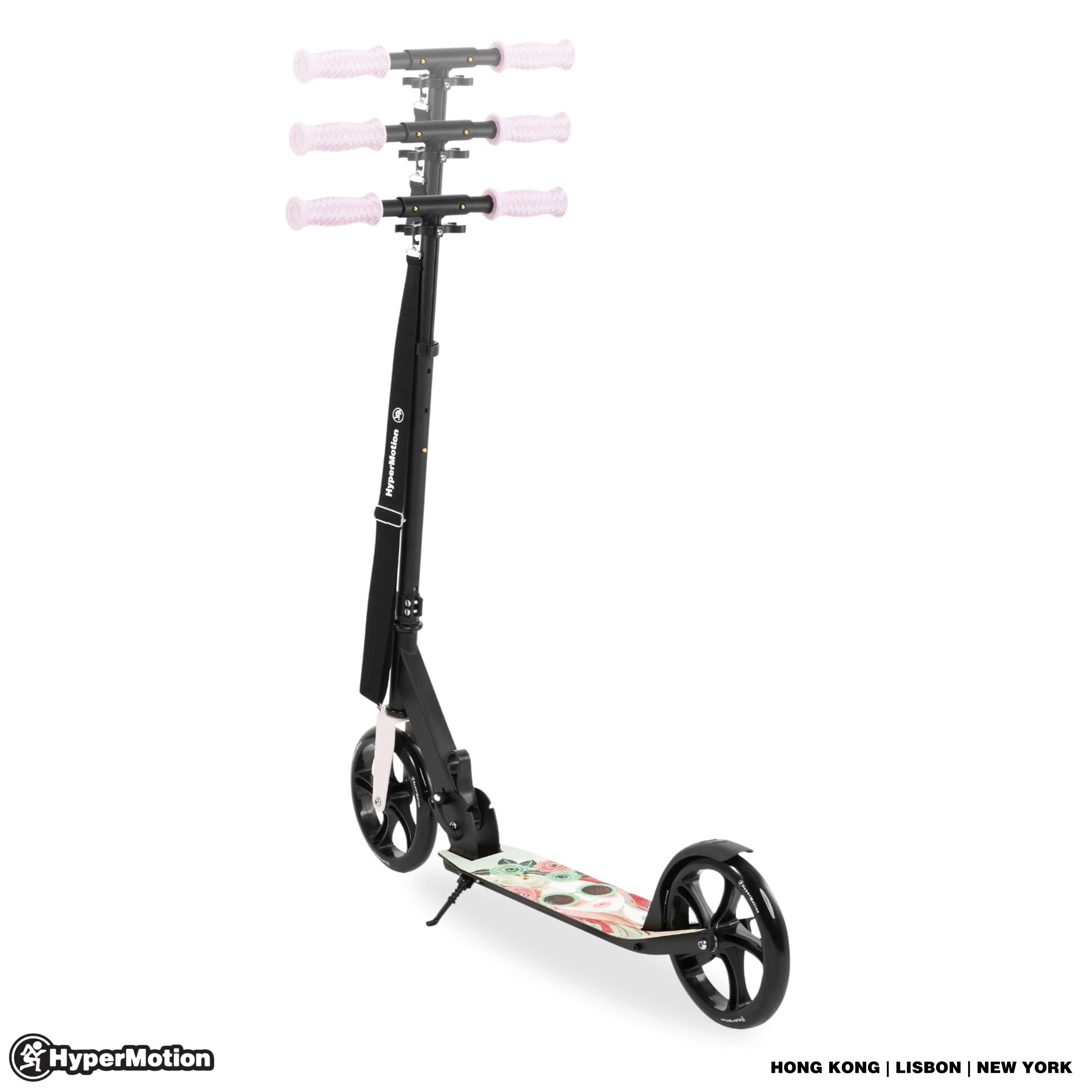 HyperMotion Vibe Patinete De Dos Ruedas Plegable, Aluminio, Manillar Ajustable 3 Alturas, Rodamientos ABEC-7, Ruedas 200 Mm, 100 Kg