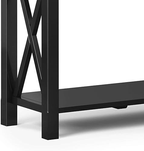 Miniatura 157 de SIMPLIHOME Kitchener Mesa consola – Mesa de sofá de madera maciza de 47 pulgadas de ancho en color blanco, mesa de almacenamiento contemporánea para