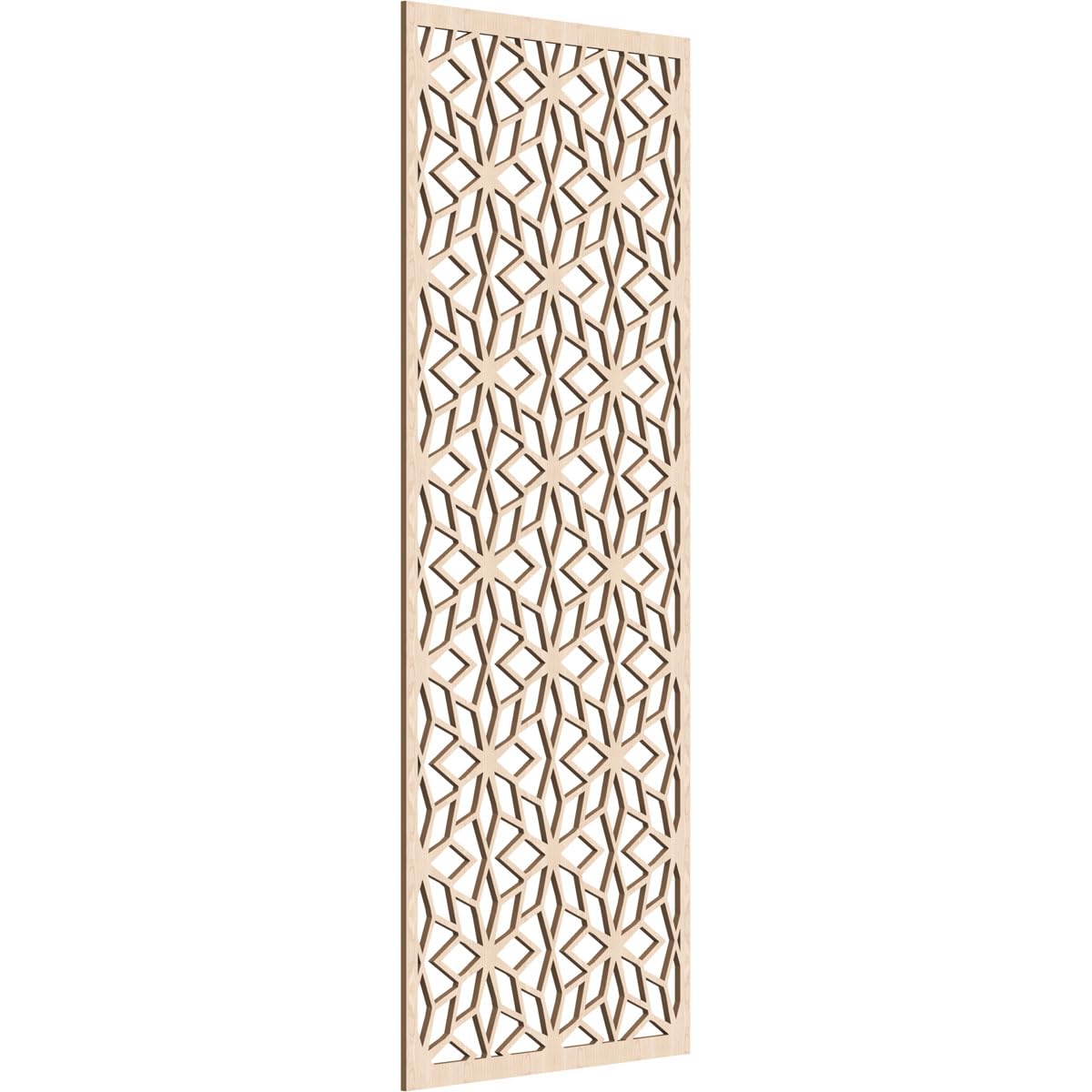 Lake Decorative Pierced Fretwork Wood Wall Panels, 27 3/8"W x 69 3/8"H x 3/8"T, Red Oak