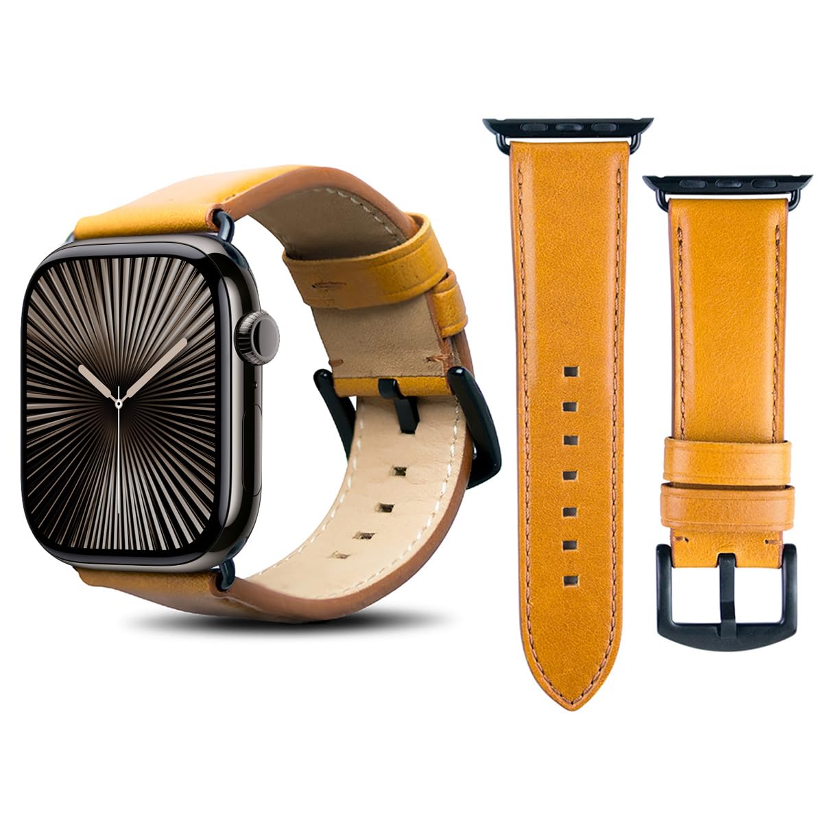 Alto ハンドメイド プレミアム イタリアンレザーベルト Apple Watch 44 mm / 42 mm用 Circumference
