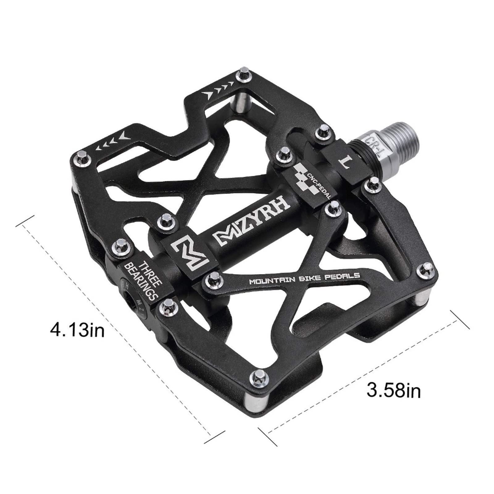 Fahrradpedale, Fahrradpedale, Mountainbike, MTB, breite Pedale, 9/16 Zoll, versiegelt, 3 Kugellager, CNC-gefräst, geschmiert, versiegelte Lager-Plattform-Pedale