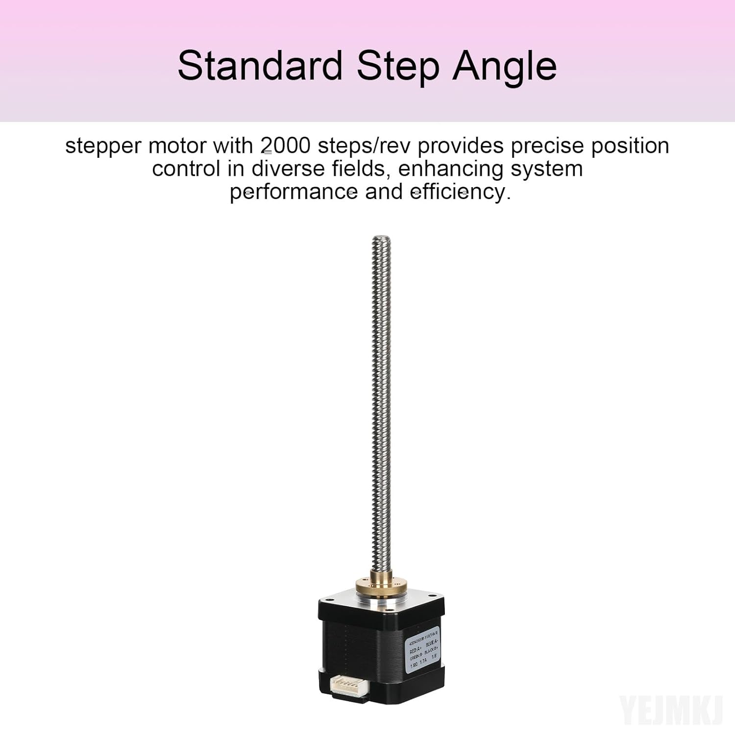 Nema 17 stepper motor demonstrating standard step angle for precise control