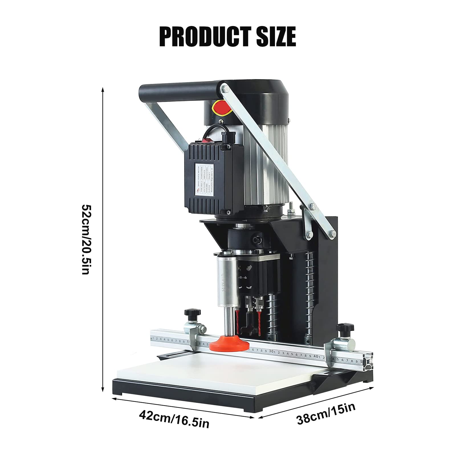 Trapano da banco per cerniere, 1100 W, 2880 giri/min, profondità 0-40 mm, kit di punte 48-6, strumento di punzonatura per officina domestica