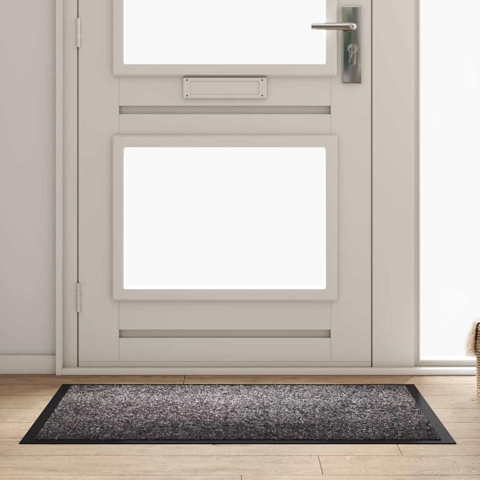 Tidyard Felpudo de Tela de Peluche Absorbente, Antideslizante y Lavable a Máquina - 80x120 cm, Color Gris Claro Modelo YFXQY-42013445ES