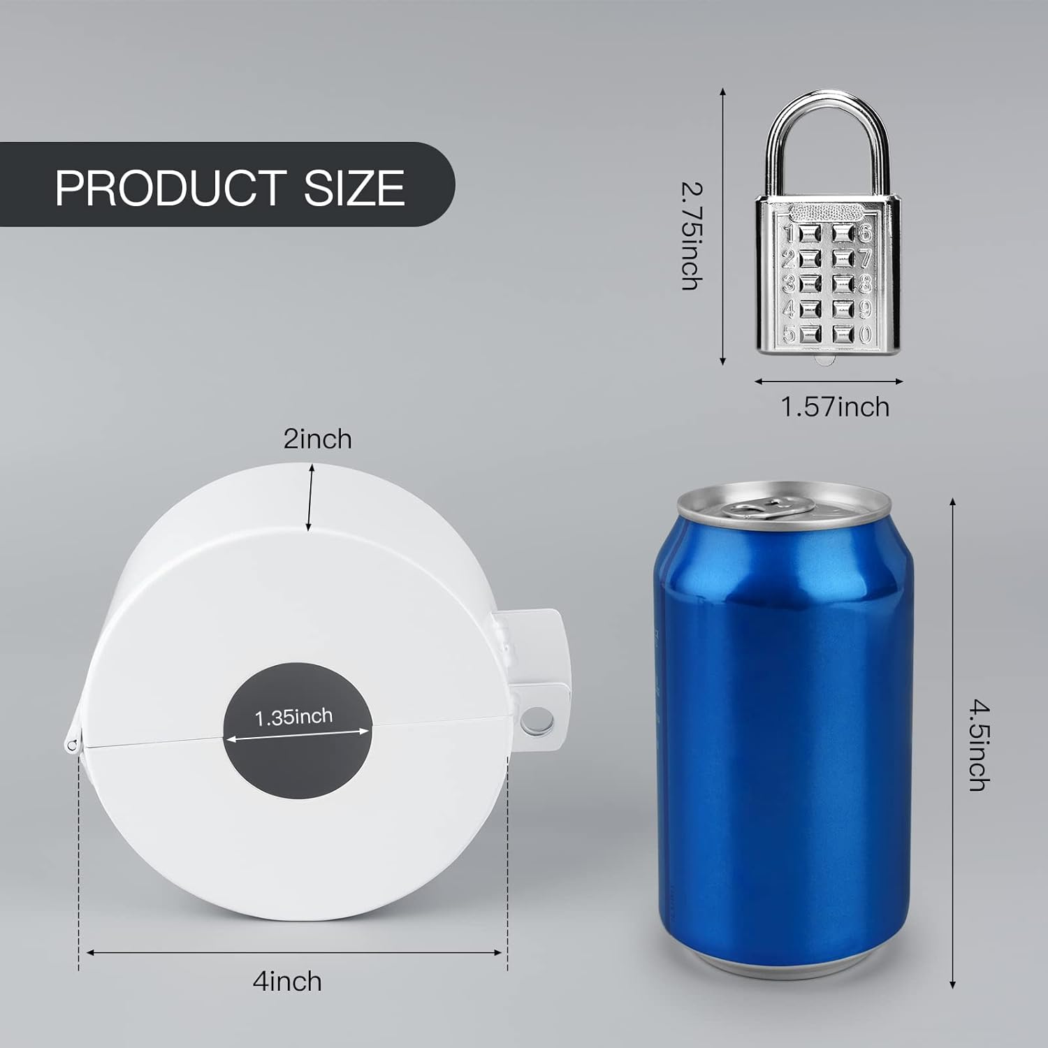 Outdoor Faucet Lock Garden Hose Faucet Lock to Prevent Water Theft, Can be Used for Gate Valve and Water Valve - Easy to Install and Remove, Durable Security Combination Lock (White)