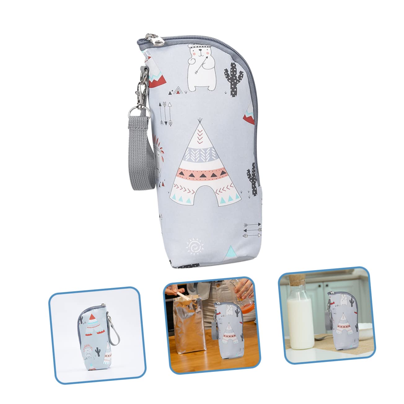 Yardwe 5 Piezas Térmica Aislante para Biberones Portátil para Mamás con Compartimento para Paseos Bebés