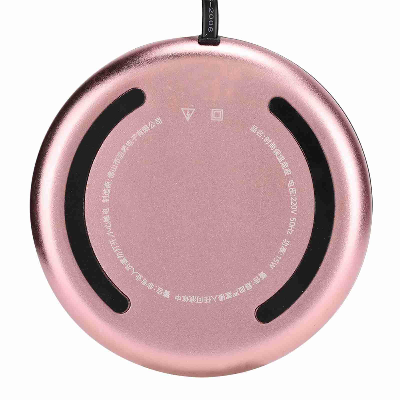 Respicefinem Electric Waterproof Touch Heating Cup Mat With Adjustable Temperature For Coffee Tea Milk In Office Home School EU 220V (EU Plug 220V)