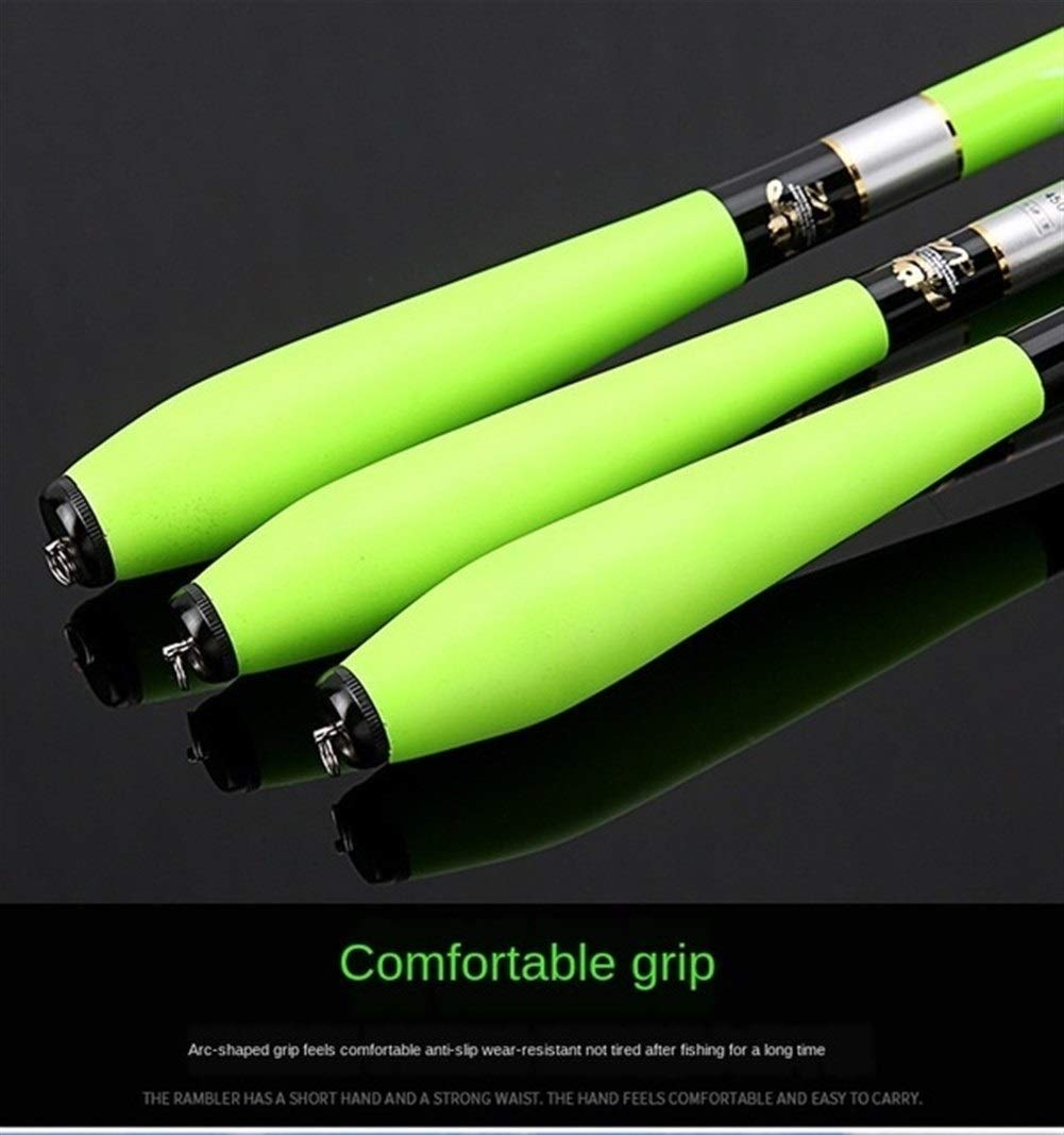 Canne A Peche, Cane A Peche Adulte Pêche à la Main Flux Rod 2.7.3.6M 4,5M 5,4M 6,30M 7,2M en Fibre de Carbone Canne à pêche télescopique pôle Canne à pêche de