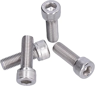 M10 Socket Head Cap Screws,4Pcs Hex Bolt Socket Cap Screw Stainless Steel Allen Socket Drive Screws Fasteners 1.25mm Fine Pitch Fastener Hardware(30mm)