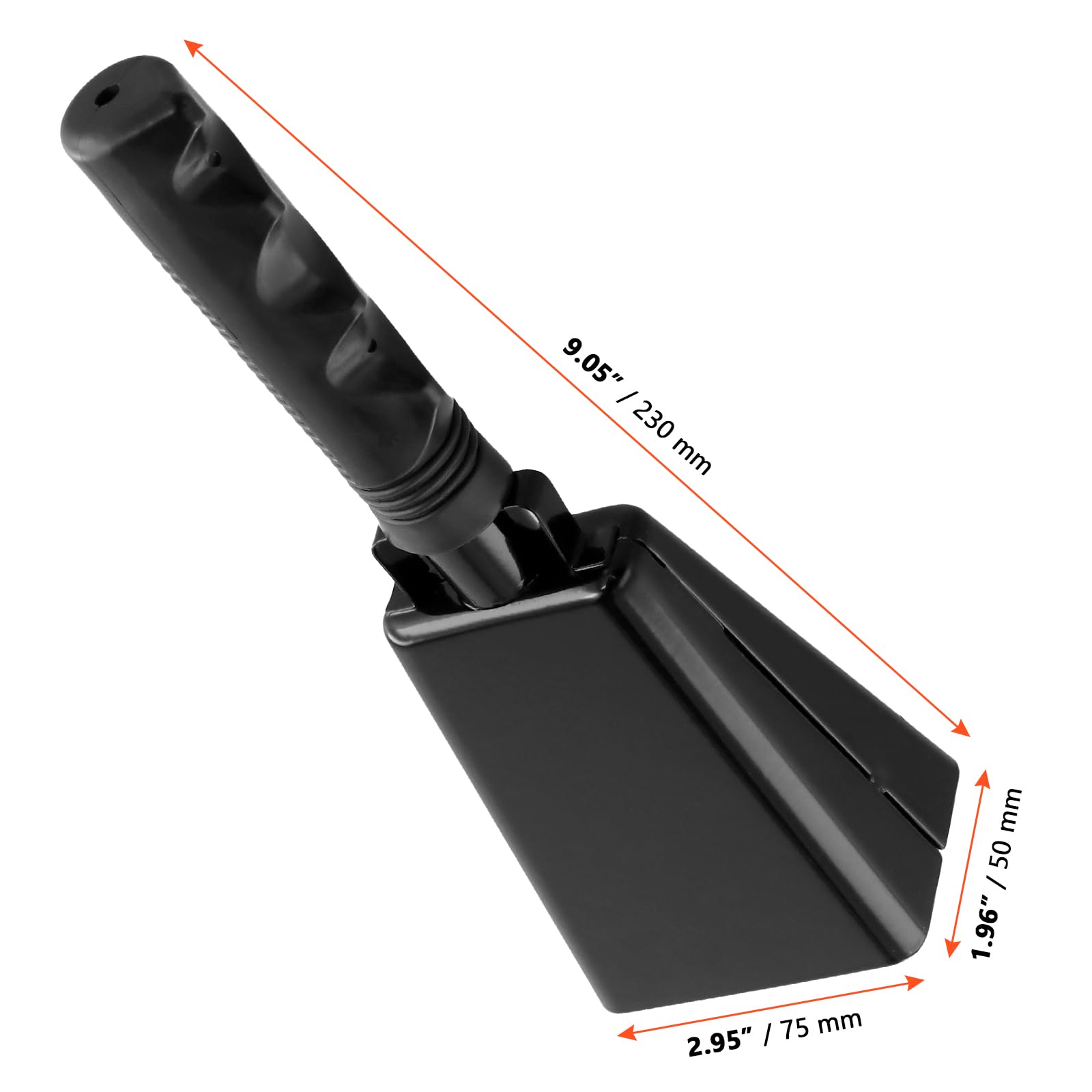SINJEUN 3 sztuki 7,5 x 5 x 23 cm czarne dzwonki krowy, du?y dzwonek do uprawiania sportu, na imprez?, gospodarstwo rolne i ranczo