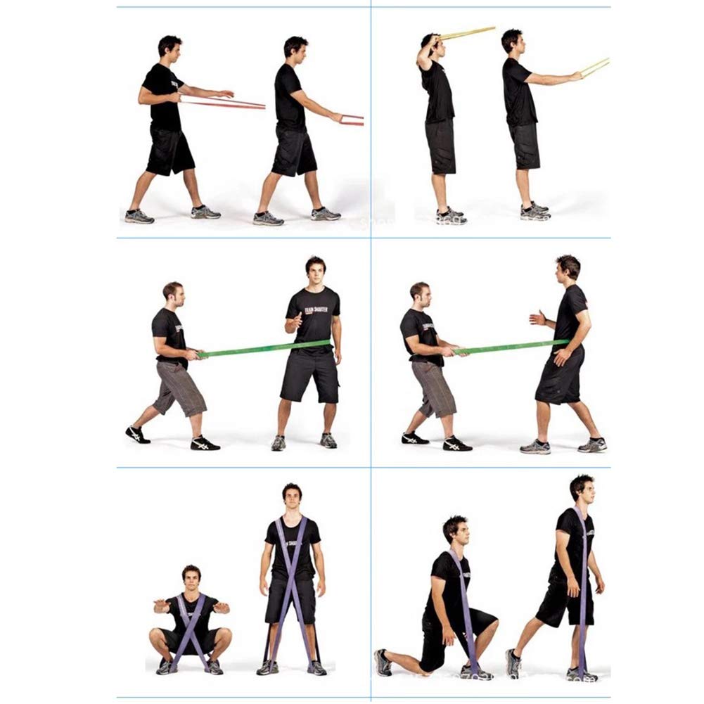 Resistance Band Home Gym Setup With Exercise Chart