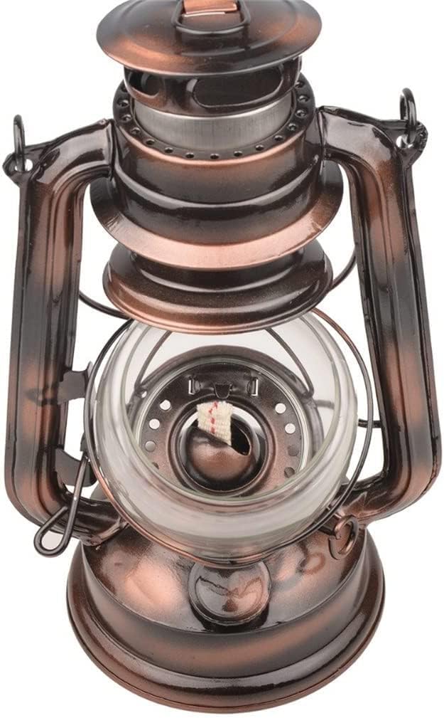 Decorative Lighting Oil Lamp Bronze Kerosene Lamp Iron Oil Lanterns Retro Horse Lantern Portable Outdoor Camping Lamp Leak-Proof Seal Lights