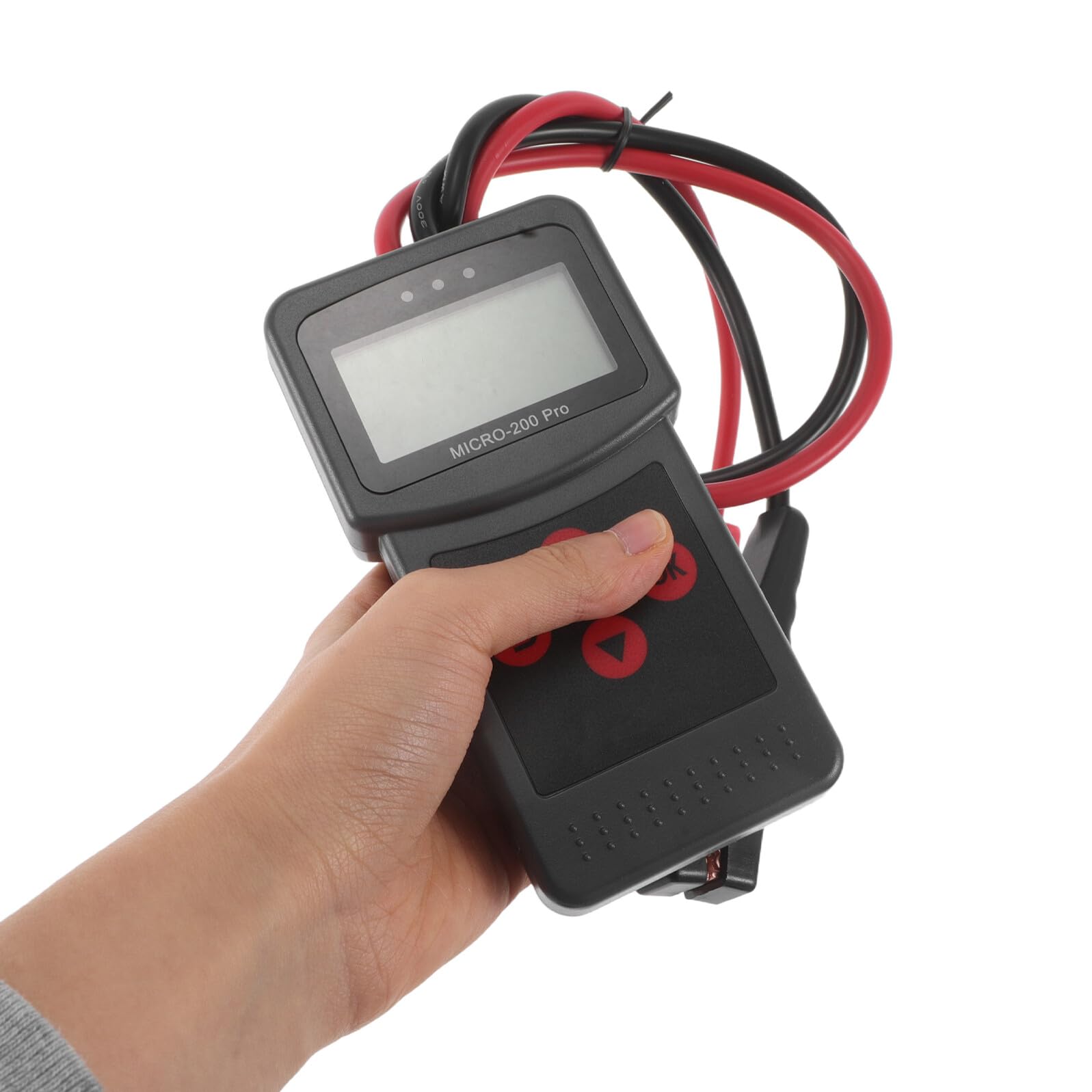 PLAFOPE Tester Akumulatora Samochodowego z Wyświetlaczem LCD Trwały Elektryczny Miernik Napięcia Do Szybkiego i Dokładnego Sprawdzania Baterii Samochodów i Motocykli