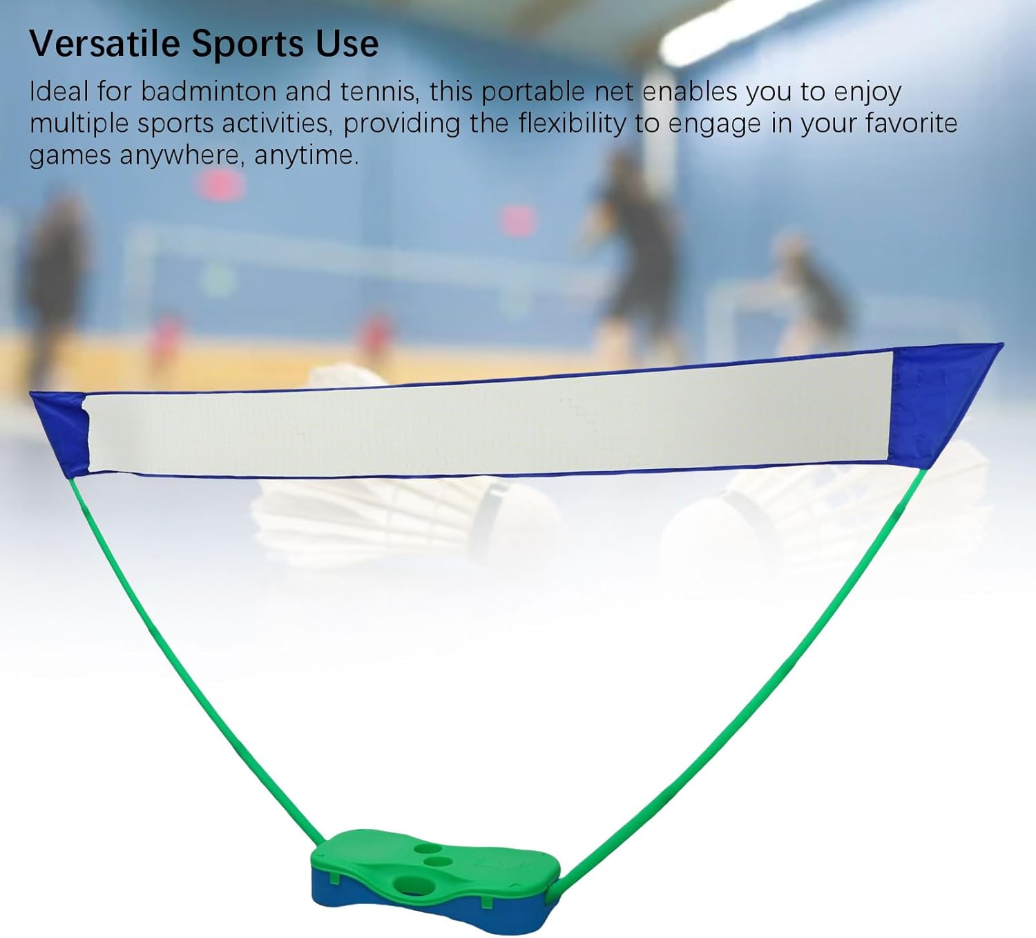 Fabater Portable Badminton Net, 9.8FT Easy Setup Tennis Net with Carry for Backyard, Park & Beach Games, Quick Setup Indoor Outdoor Sports Equipment