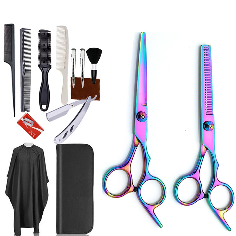 Professionelles Friseurscheren-Set 14 Cm - Mit Kamm, Öl & Etui Für Haarschnitt Zu Hause