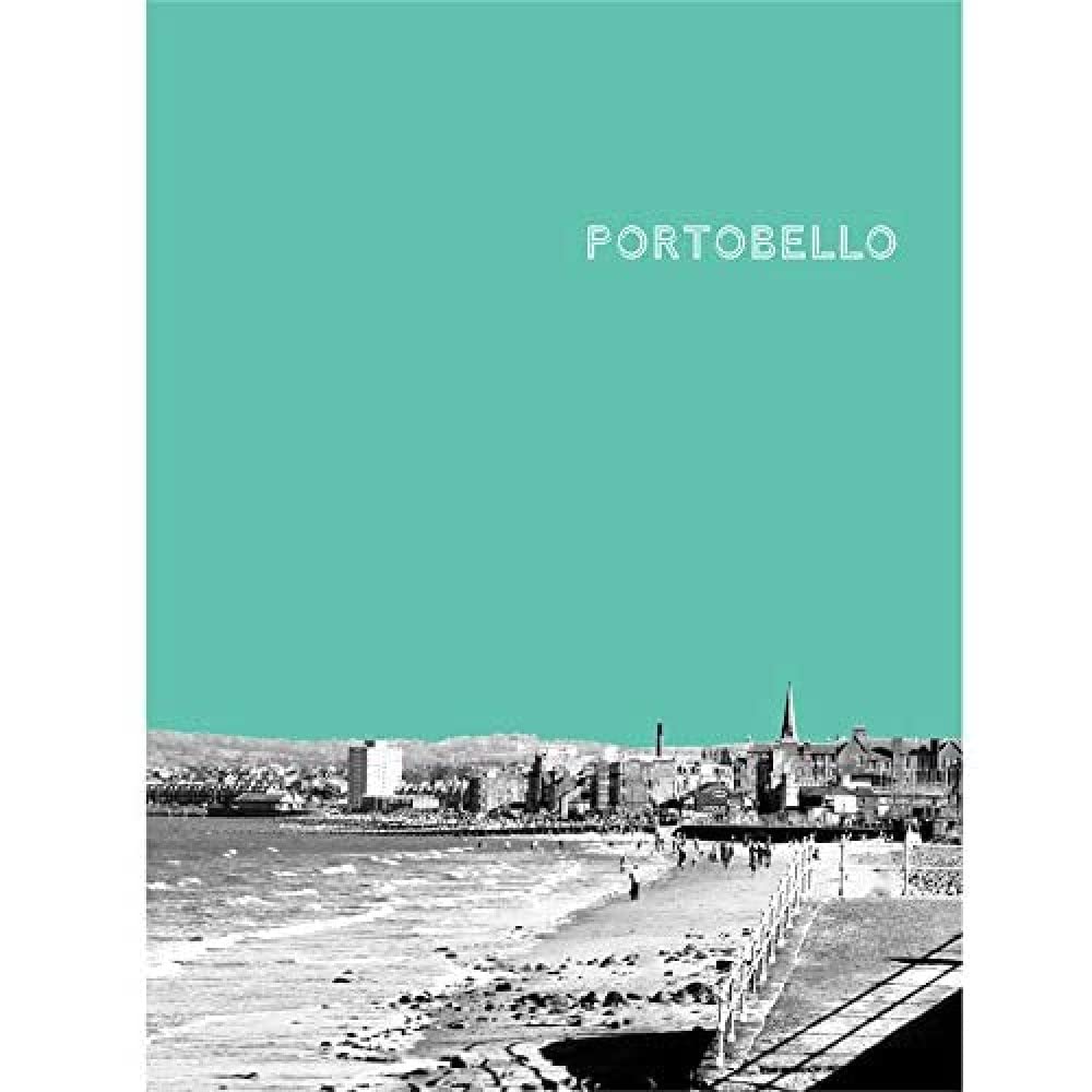Wee Blue Coo Portobello Edinburgh Scotland Scottish Landmark Teal Art Print