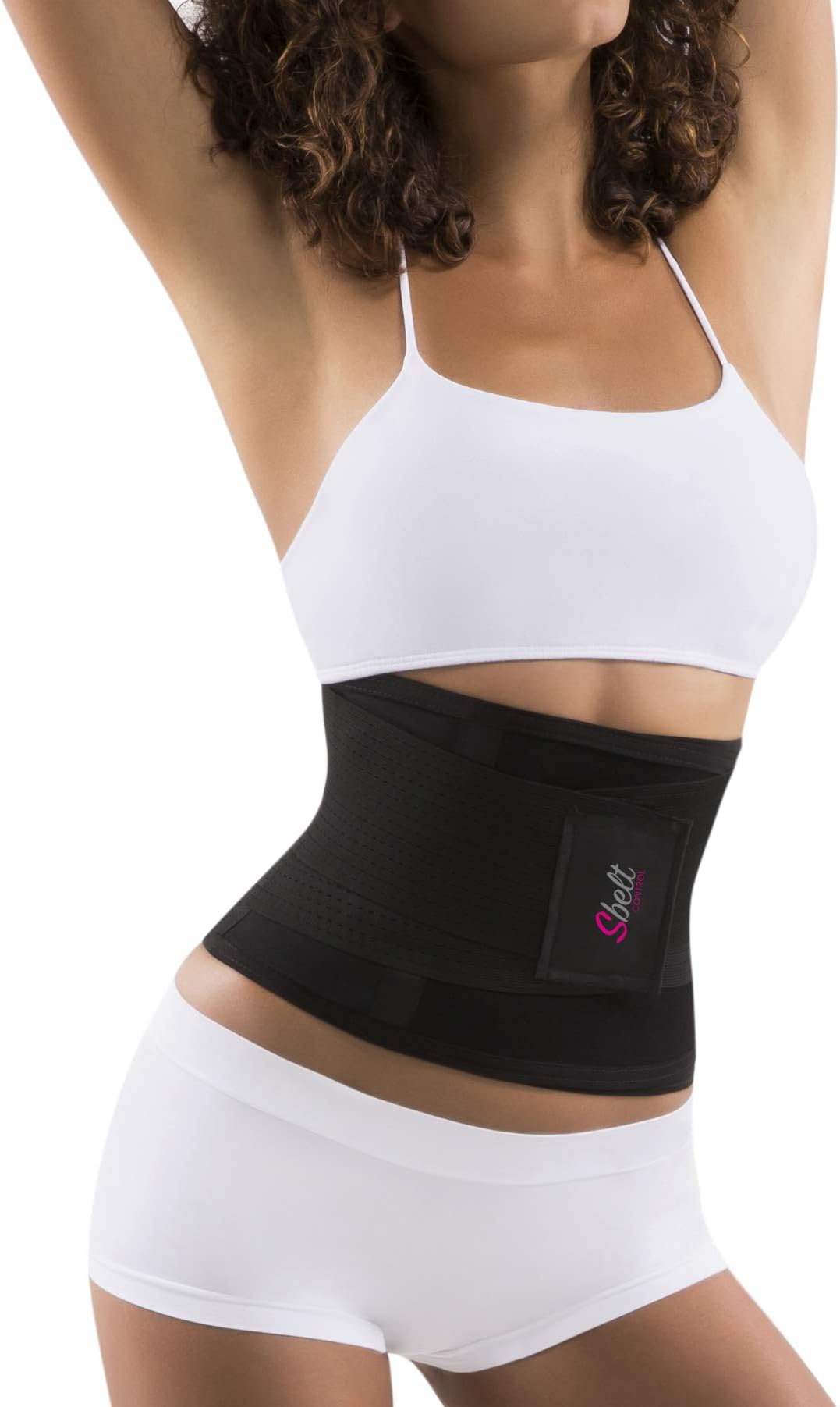 Thermal Waist Trainer Slimming Belt – Women’s Slimming Body Shaper Trimmer for an Hourglass Shape (Black, Small/Medium)