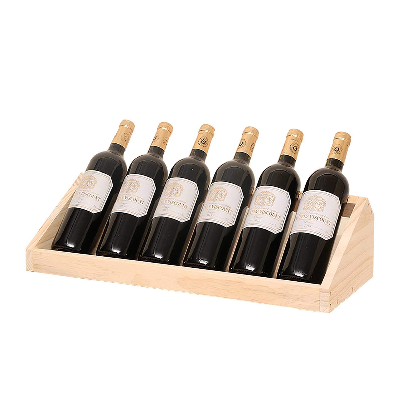 Étagère à vin en bois rustique pour organiser votre plan de travail