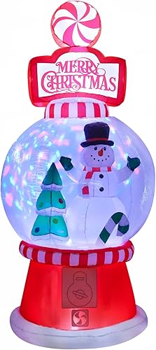 Miniatura 9 de MUMTOP 8FT Snowglobe Inflatable Christmas-Christmas Inflatables Outdoor Decorations - Snowman and Christmas Tree Christmas Inflatable with Led