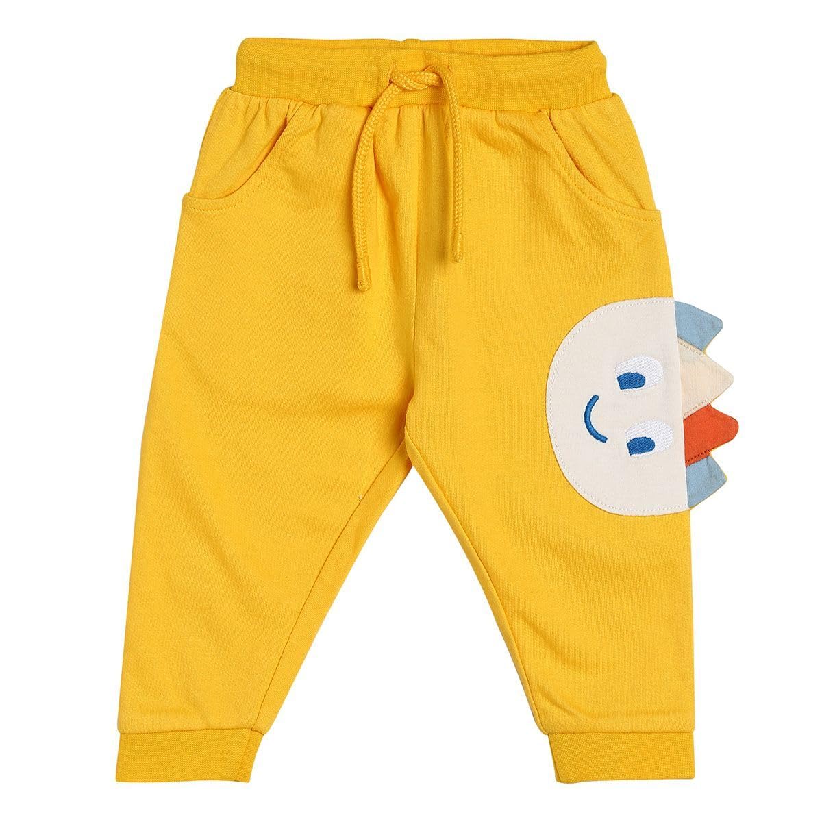 miniklub Mini Klub Baby Full Length Knitted Cotton Jogger (Yellow Color)-picture-13