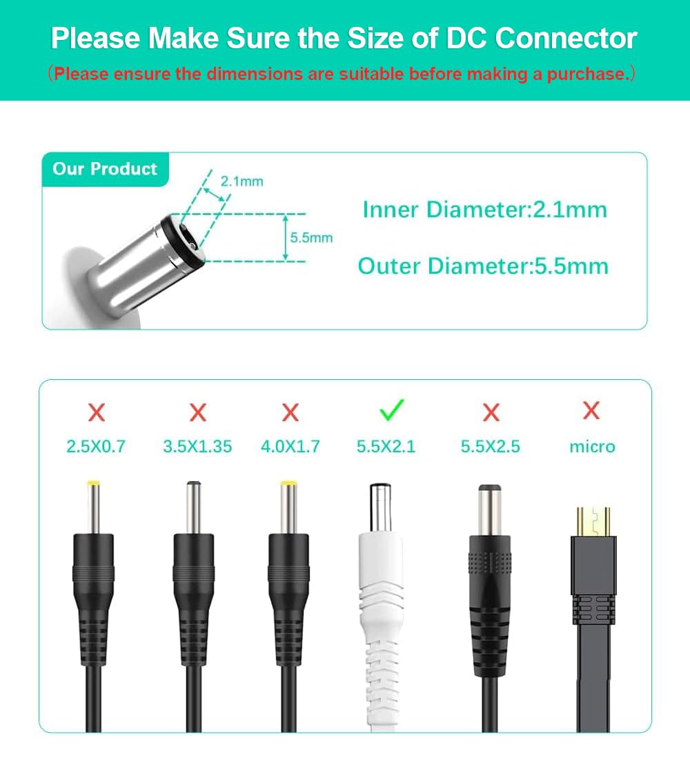 2 Stück 6 M DC-Verlängerungskabel, 5,5x2,1 Mm – 12 V, Mit Clips & Kabelbindern, Für Kameras & LED-Lichter