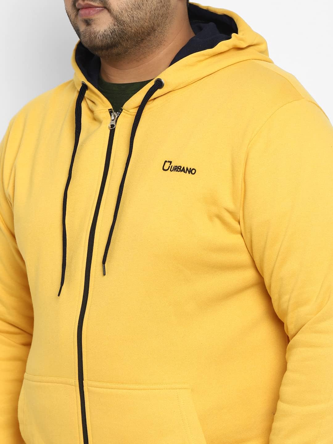 Mens Casual Winter Cotton Zipper Hoodie Sweatshirt