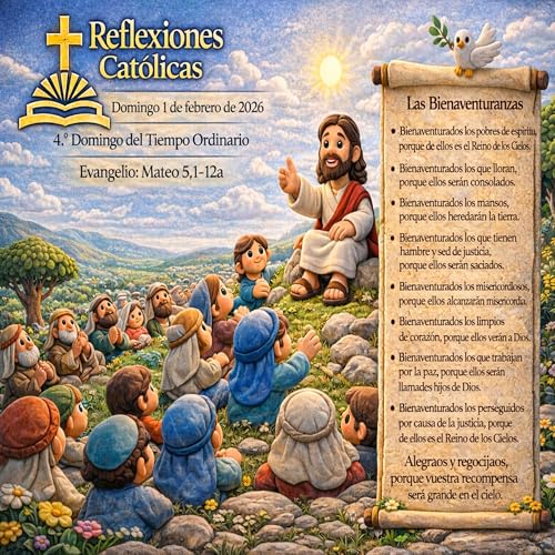 Reflexiones Cat&oacute;licas &ndash; Jes&uacute;s ense&ntilde;a las Bienaventuranzas a los ni&ntilde;os