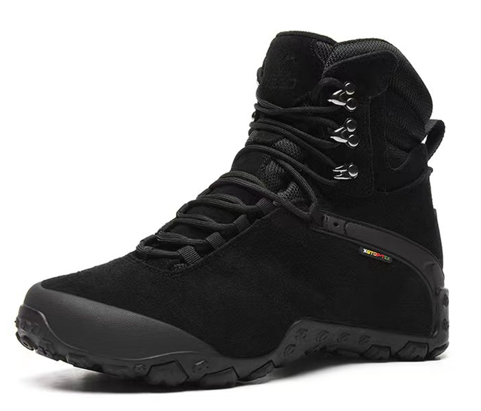 SANANG Bottes de randonnée Hommes Femmes Chaussures de montagne imperméables Cuir de vache Sable Noir Haute Outdoor Tactique Armée Escalade Trekking