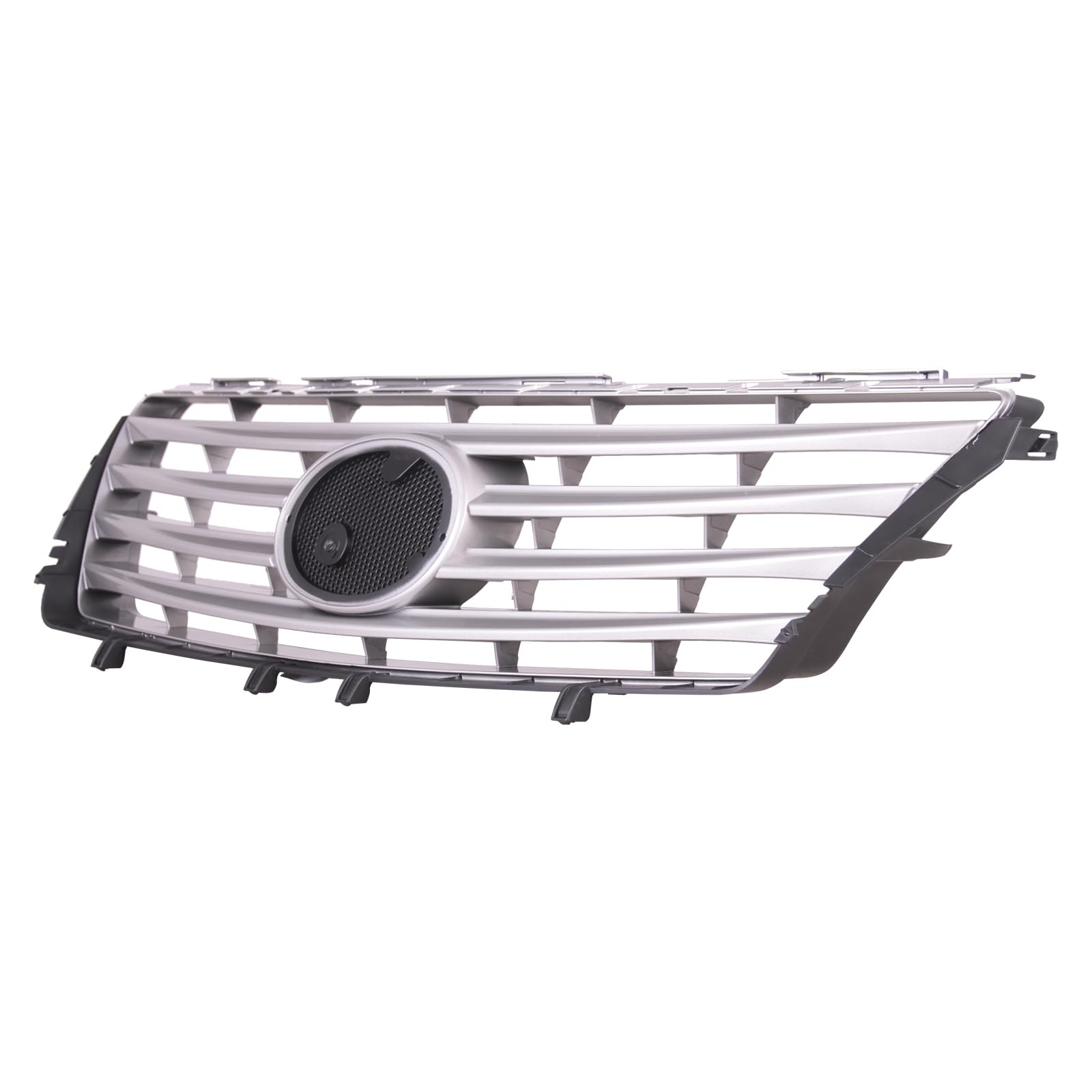Front Bumper Grille & Fog Light Bezels Set For 2010-2012 Lexus ES350 - 3-Piece Black