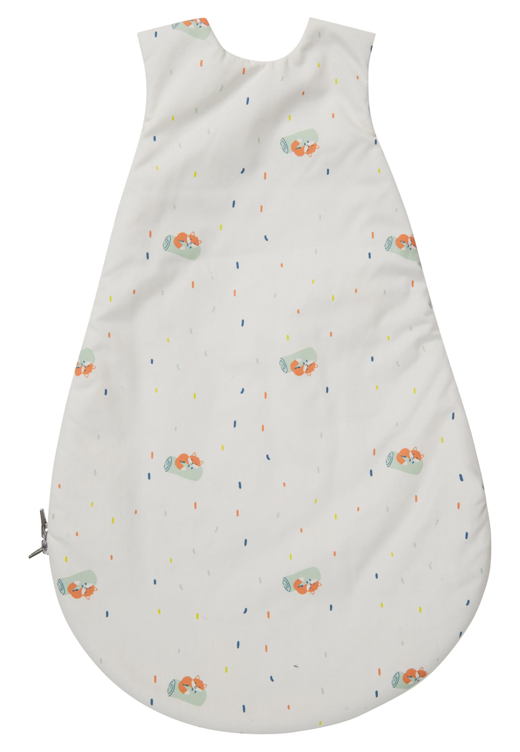 Sterntaler Babyschlafsack 62/68cm Fuchs Filou - Leichter Schlafsack 1,5 TOG - Unisex Übergangsschlafsack - Hydrocool-Futter - 2-Wege-Reißverschluss, Druckknöpfe & Kabelöffnung, lichtgrau