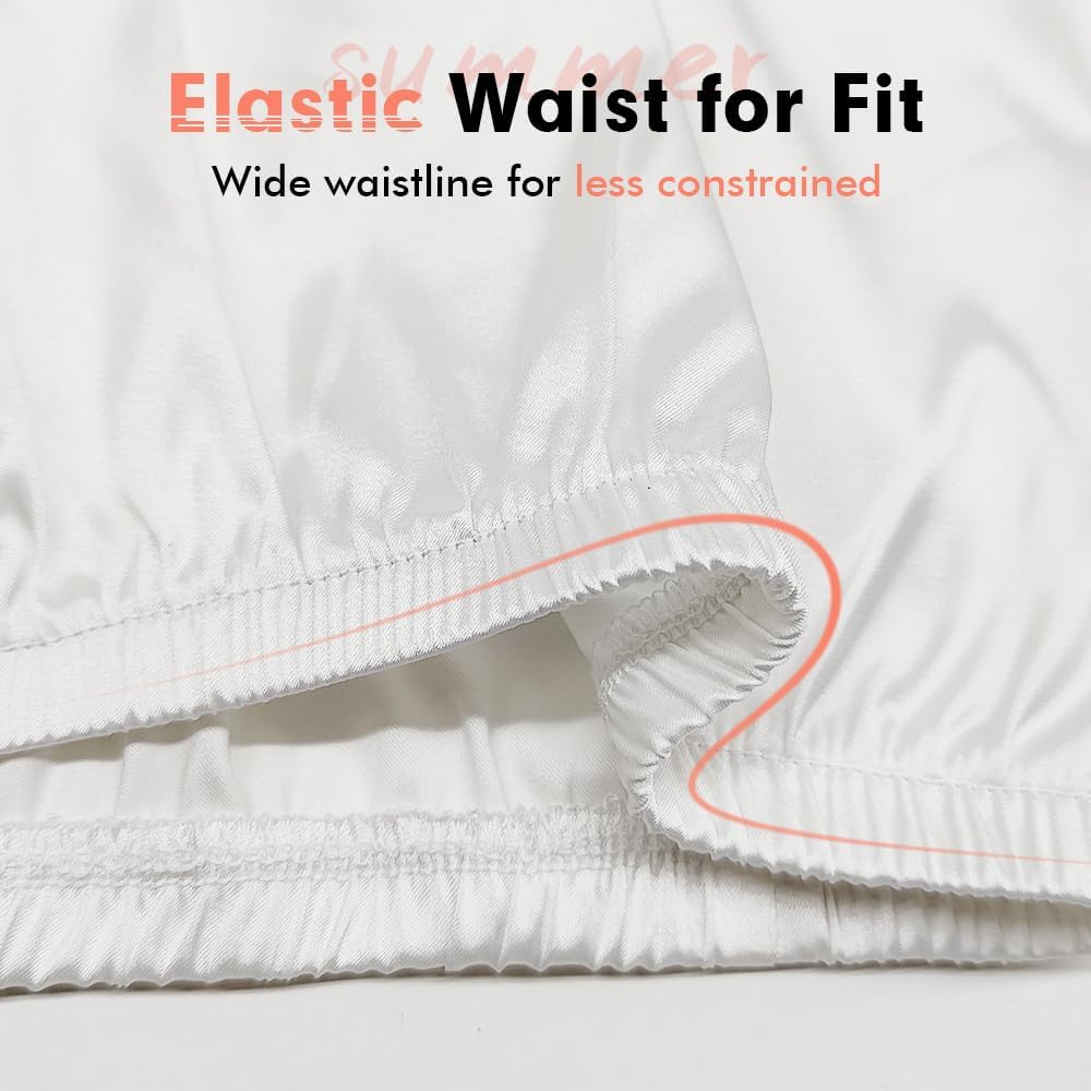 MANCYFIT Womens Half Slip for Under Dresses Satin Slip Skirt Mini Underskirt - Image 3