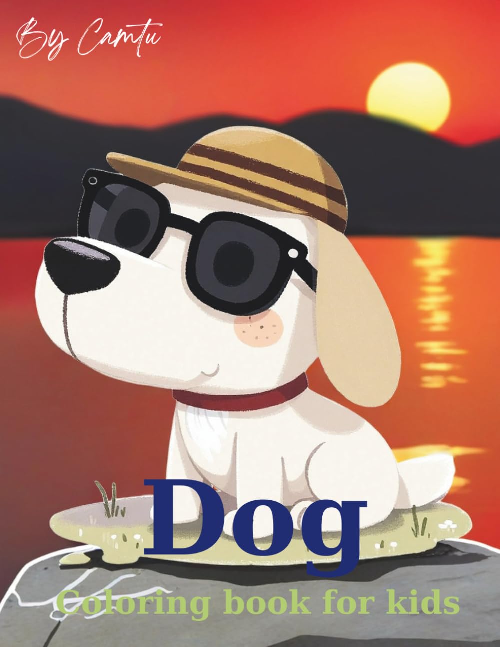 Dog coloring book for kids: Adorable and Funny Dog Coloring Book – Easy and Relaxing Dog Coloring Pages for Kids