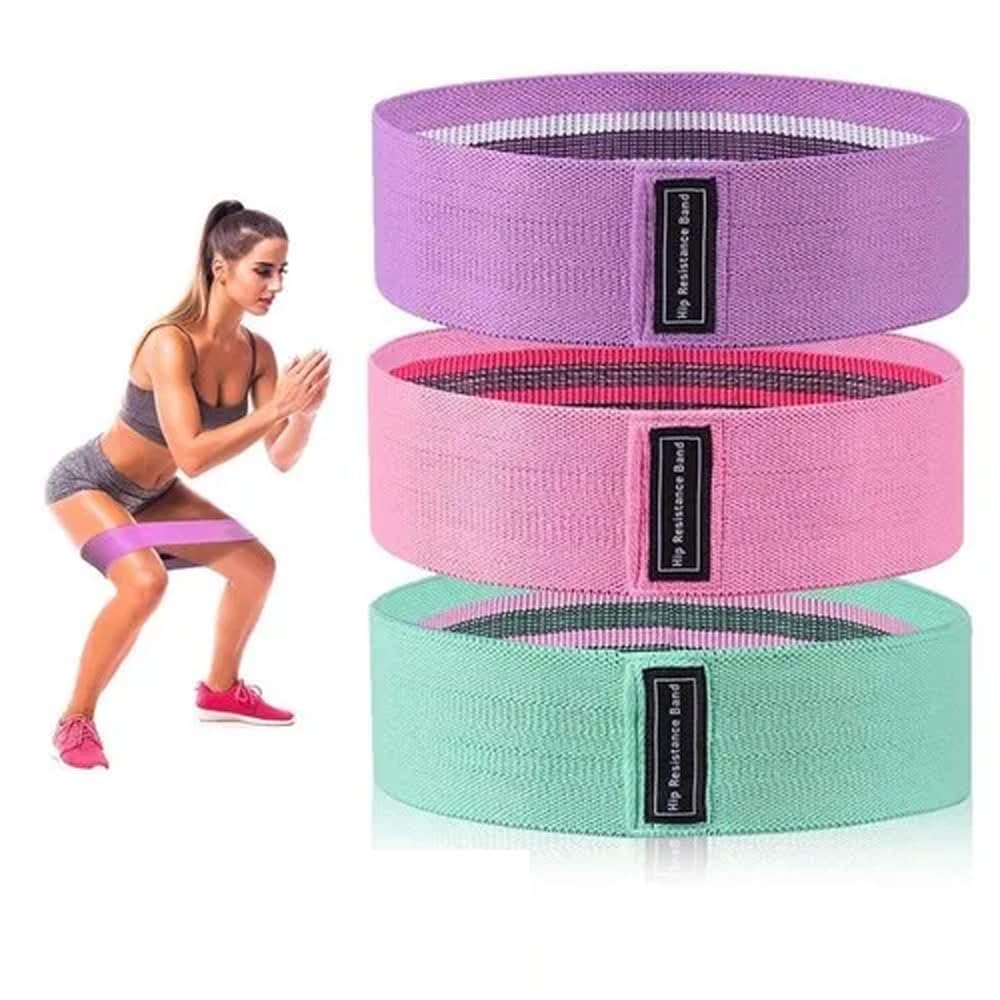Hip Resistance Bands Set of 3 for Women & Men, Fabric Booty Exercise Bands with 3 Resistance Levels, Non-Slip Glute Bands for Yoga, Fitness, Squats, Legs, Hips, Home Gym Workout-picture-30