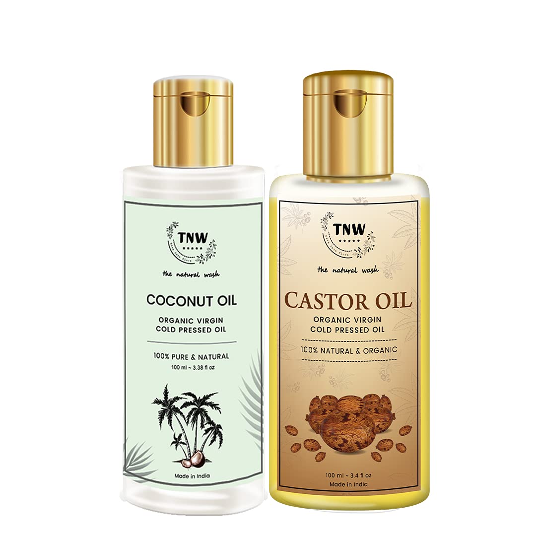 TNW-The Natural Wash Combo of 100% Pure Castor Oil & Coconut Oil | Castor Oil For Hair,Skin,Eyelashes And Nails 100 ML |Virgin Coconut Oil Improves Hair,Skin Improves Hair Texture 100 ML-image-19