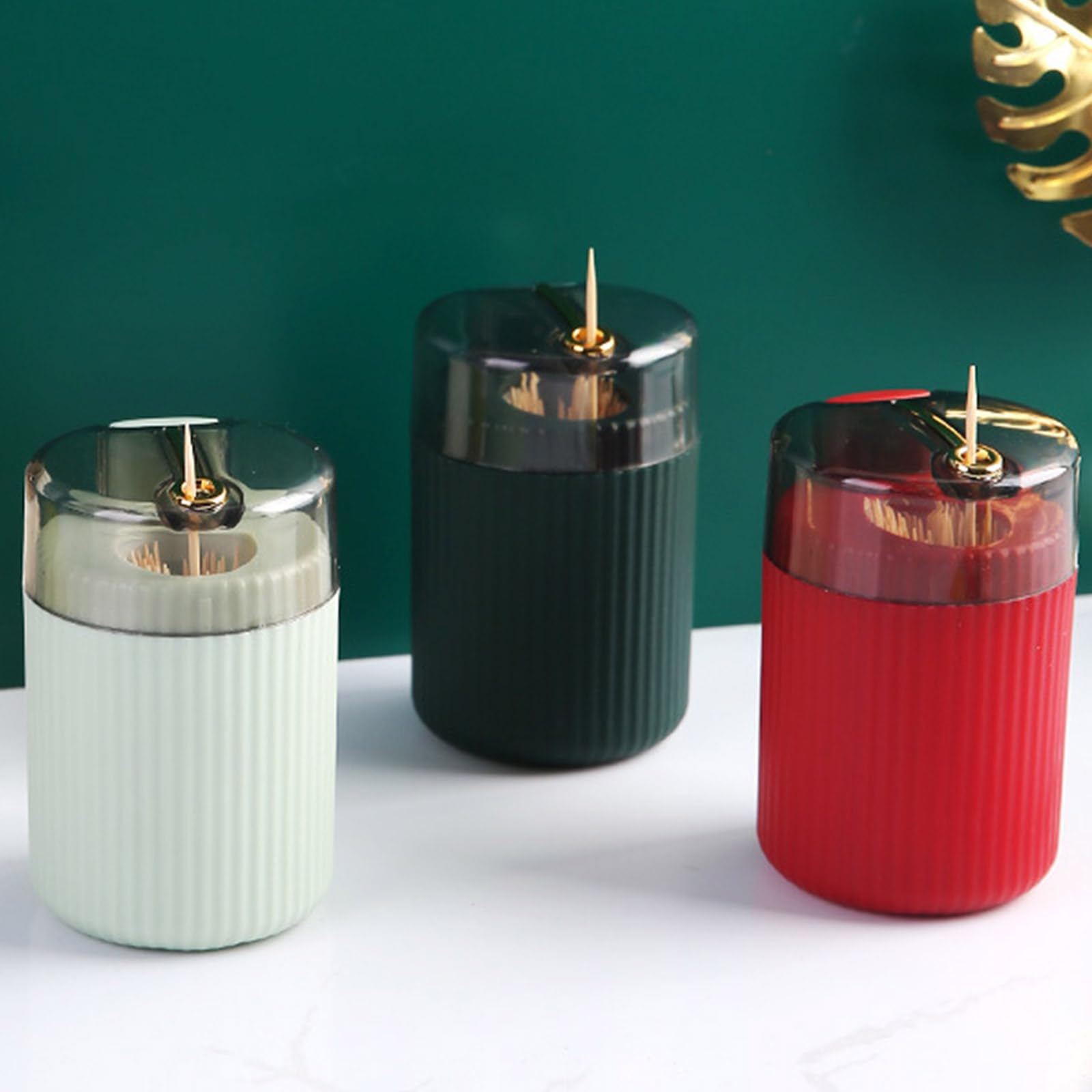 Distributeur Automatique de Cure-Dents Pop-Up Lot de 3 Multicolore