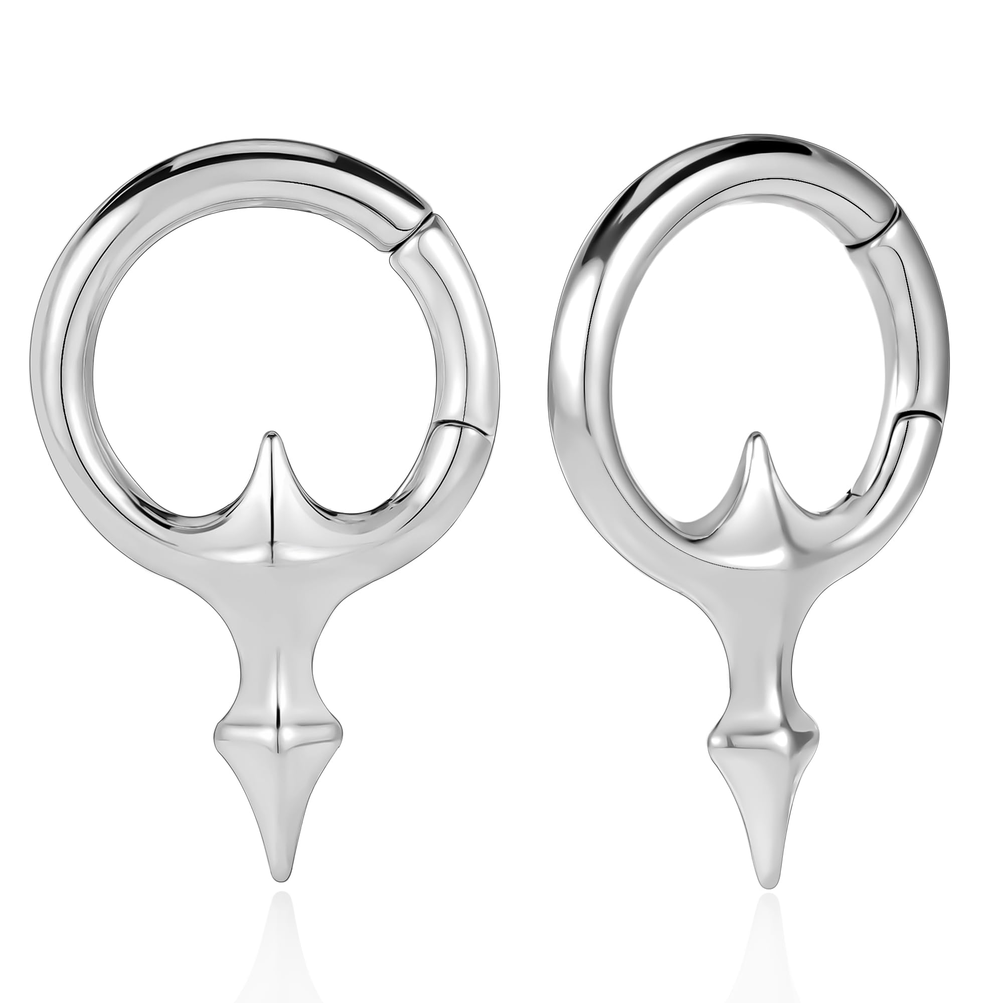 Vankula Peso Lobo Pesi Orecchie ear weights dilatatori in Acciaio inossidabile Cuore lobi piercing espansori Gioielli Uomo Donna 4mm 5mm 6mm 12mm Nero Argento Oro