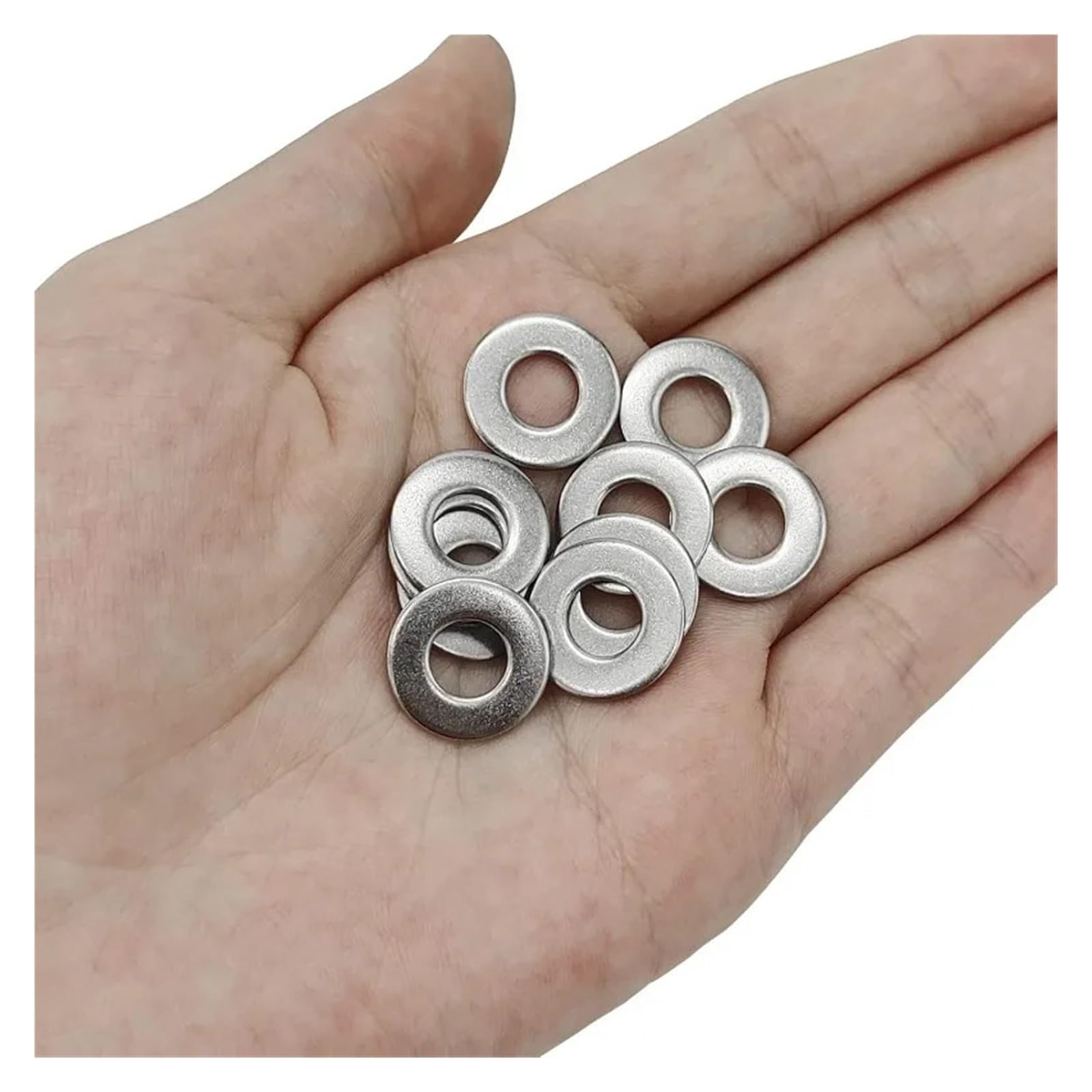 Flache Unterlegscheibe Edelstahl-Unterlegscheiben-Sortiment-Set, Dichtung for Schrauben, M3-M10, Metall-Unterlegscheiben, Befestigungs-Hardware-Werkzeuge(Mix,100PCS)