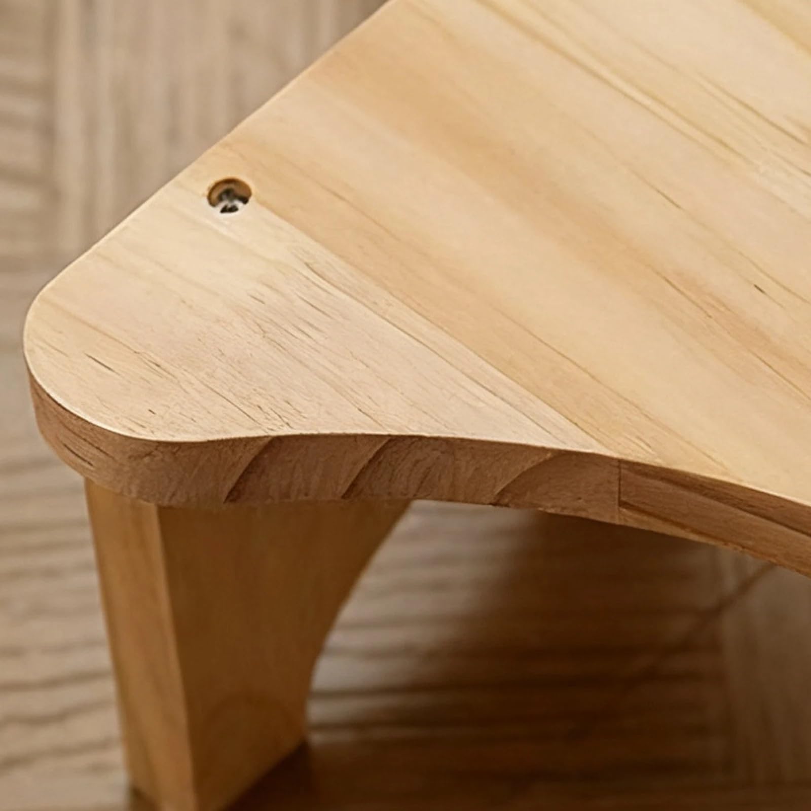 Taburete de Banio Madera Inodoro de Madera Maciza, Taburete baño con escalón, pie en Cuclillas, Mujeres Embarazadas y Ancianos(Log Color)