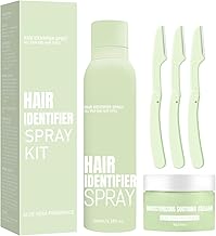 Aloe Vera Face Hair Removal Set - Hair Identifier Spray for Face Shaving - Hair Identifier Spray with Moisturizing Cream - Hair Identifier Spr_ay for Dermaplaning - Body & - Dermaplaning Spra_y Kit