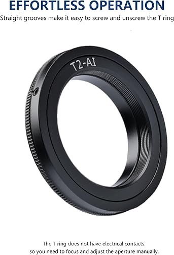 Miniatura 5 de Lightdow Anillo adaptador de lente de montaje TT2 para Nikon D5500 D3300 D3200 D5300 D3400 D7200 D750 D3500 D7500 D500 D600 D610 D700 D800 D810 D850