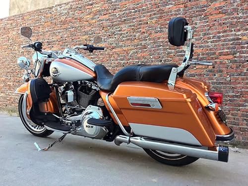 M Maintenanse Adjustable Sissy Bar Backrest With Folding Luggage Rack For Harley/Indian/Bmw R18/Honda,Chrome #TOP5