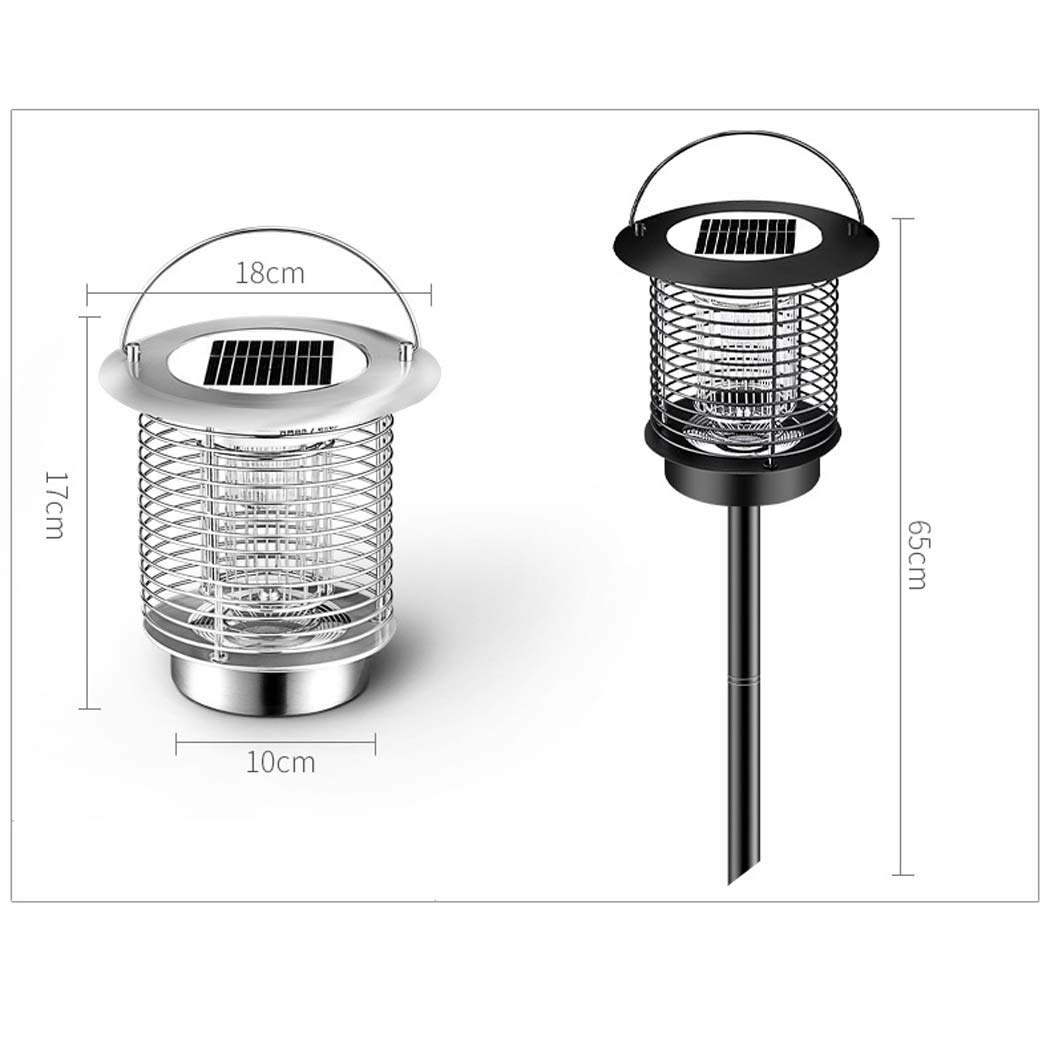 Trappola per zanzare Lampada antizanzare ad energia solare da esterno, zapper portatile, antimosche impermeabile Ip65, doppia funzione: antizanzare e luce da giardino combinate? Modalità di alimentaz