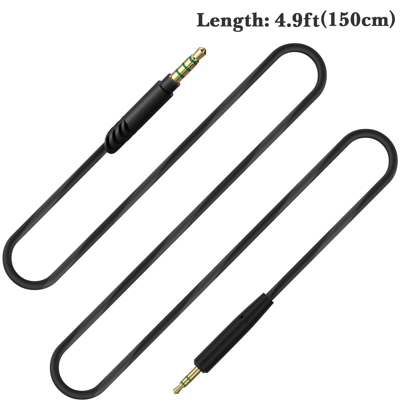 Linkidea Audio Cable with Mic for JBL Tune 770NC/670NC Headphones, 3.5mm TRRS to 2.5mm TRS Replacement Aux Cord with Inline Microphone and Volume Control (5 ft / 1.5m)