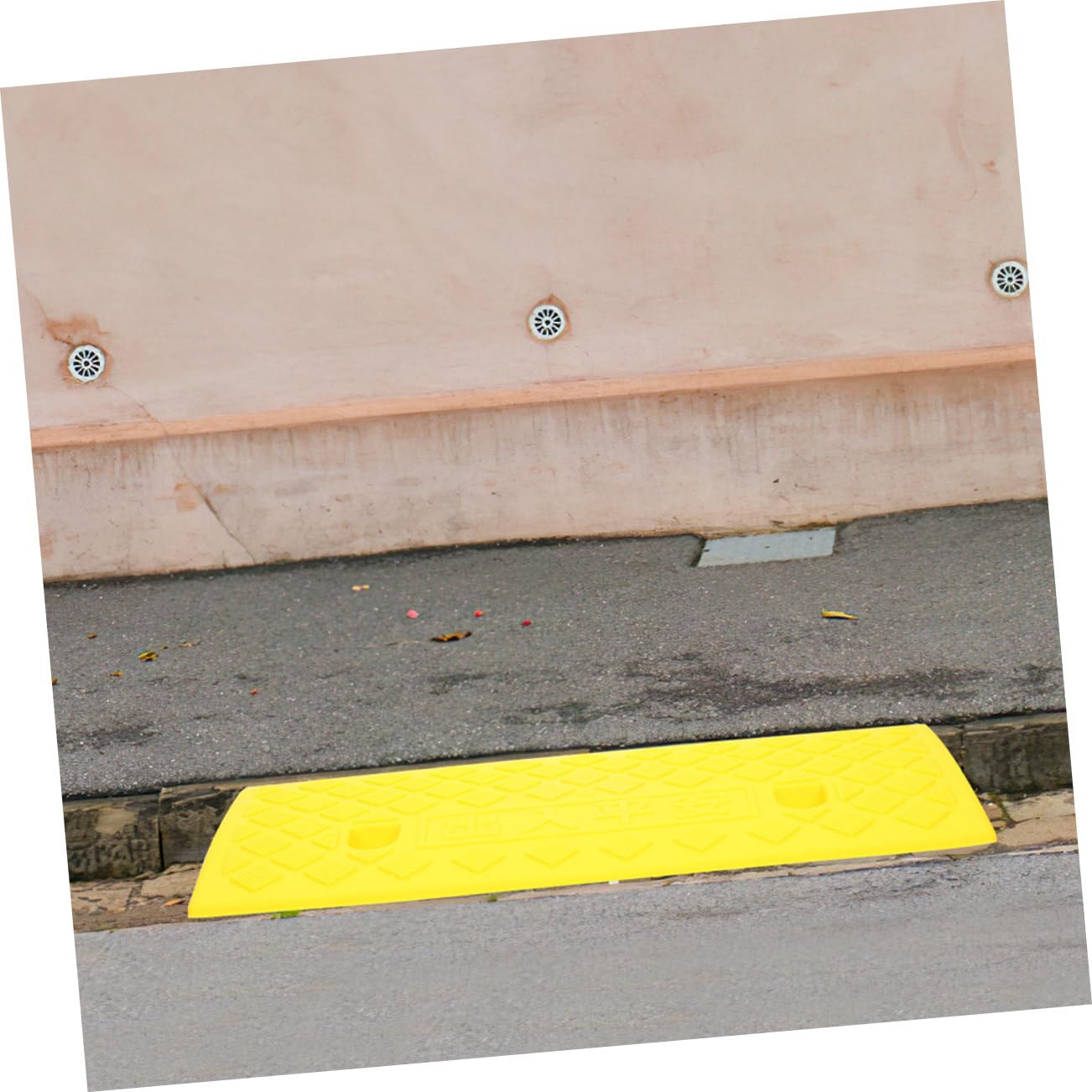 Rampa Soglia in Gomma Gialla Portatile Antiscivolo per Gradini