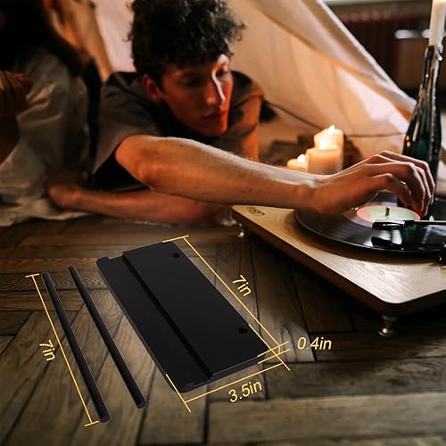 Miniatura 5 de ANTEISI Acrylic Audio Tabletop Record Holder, Record Stand Display, vinyl record storage, vinyl record holder, record player stand,Cd, Ipad, Record