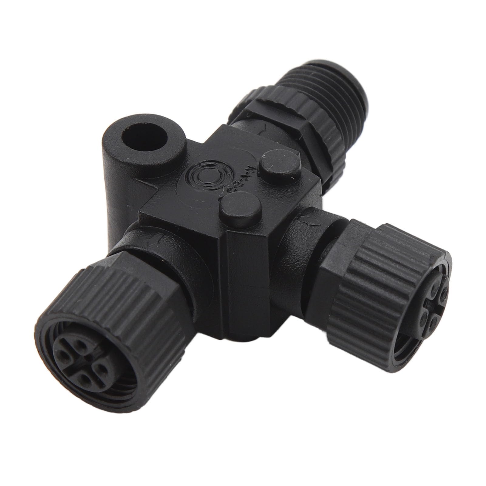 Cables NMEA 2000 de 4,5 m, cable troncal o de derivación NMEA 2000, cable impermeable IP67 de 5 pines con adaptador en T para interfaz de motor, negro, resistente al desgaste y de
